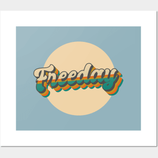 Freeday retro text design Posters and Art